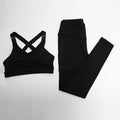 Women Yoga Sets Sports Cross Top Bra Legging Fitness Gym Wear Running Clothing - KiwisLove