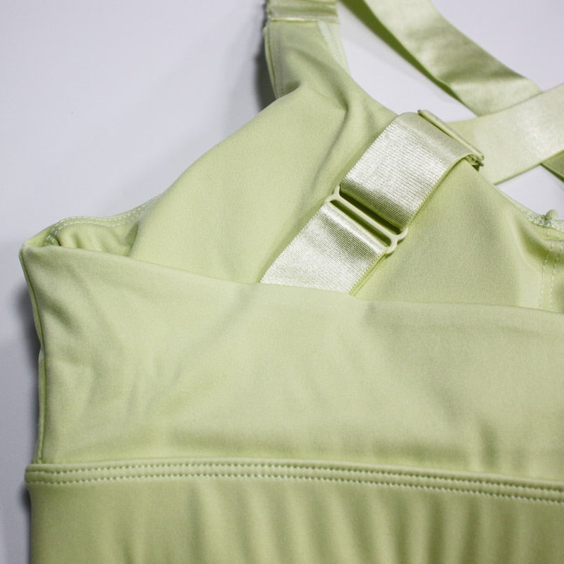 Women Yoga Sets Sports Cross Top Bra Legging Fitness Gym Wear Running Clothing - KiwisLove