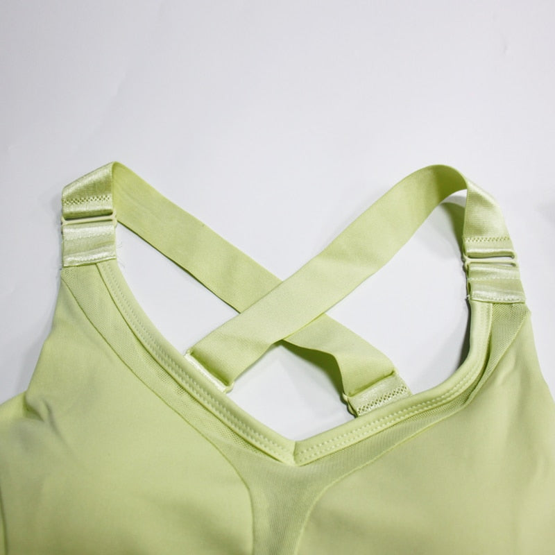 Women Yoga Sets Sports Cross Top Bra Legging Fitness Gym Wear Running Clothing - KiwisLove