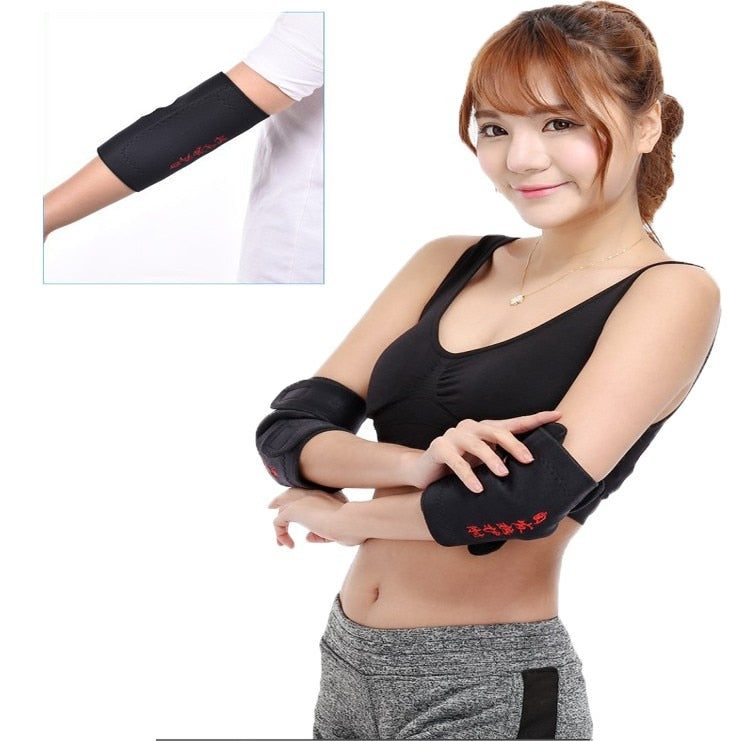 2pcs Tourmaline Thin Self Heating Elbow Pads Magnetic Therapy - KiwisLove