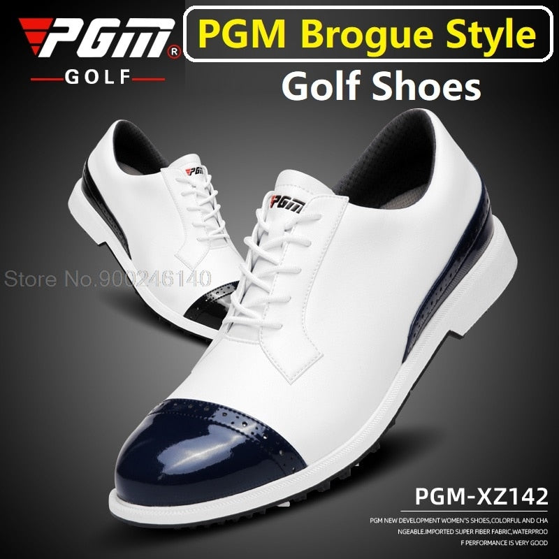 Pgm Golf Shoes For Men Shoes Super Leather Sport Shoes Waterproof Breathable Anti Skid Shoes Brogue Style Sneakers 39-45 - KiwisLove