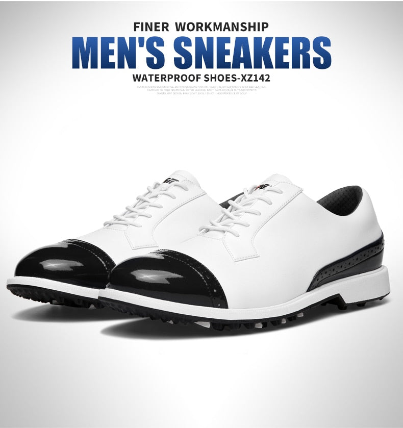 Pgm Golf Shoes For Men Shoes Super Leather Sport Shoes Waterproof Breathable Anti Skid Shoes Brogue Style Sneakers 39-45 - KiwisLove