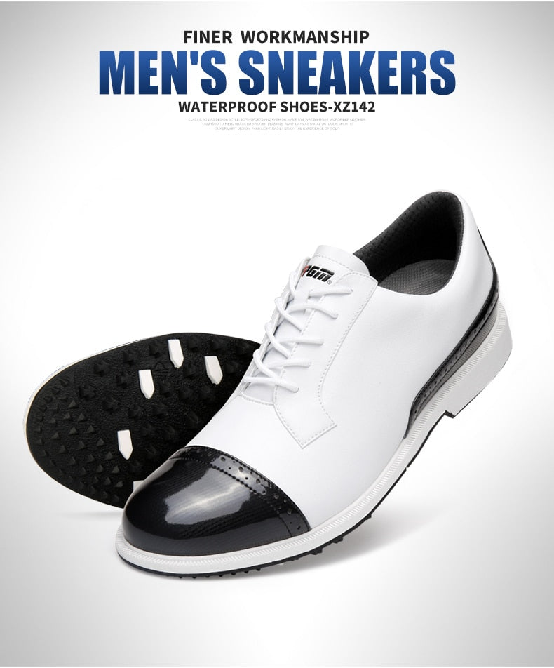 Pgm Golf Shoes For Men Shoes Super Leather Sport Shoes Waterproof Breathable Anti Skid Shoes Brogue Style Sneakers 39-45 - KiwisLove