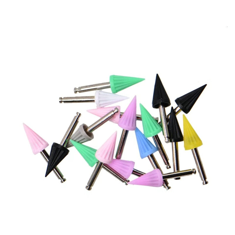10pcs Dental Polishing Cup Brush Dentist Tool Rubber Silicone Tapered Prophy - KiwisLove