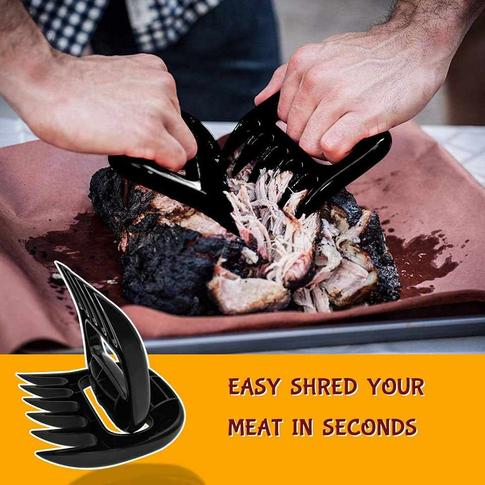 2 pcs BBQ Meat Shredder Claws Handle Shred Cut Meats Splitter Ultra Sharp Blades Separator Heat Resistant - KiwisLove