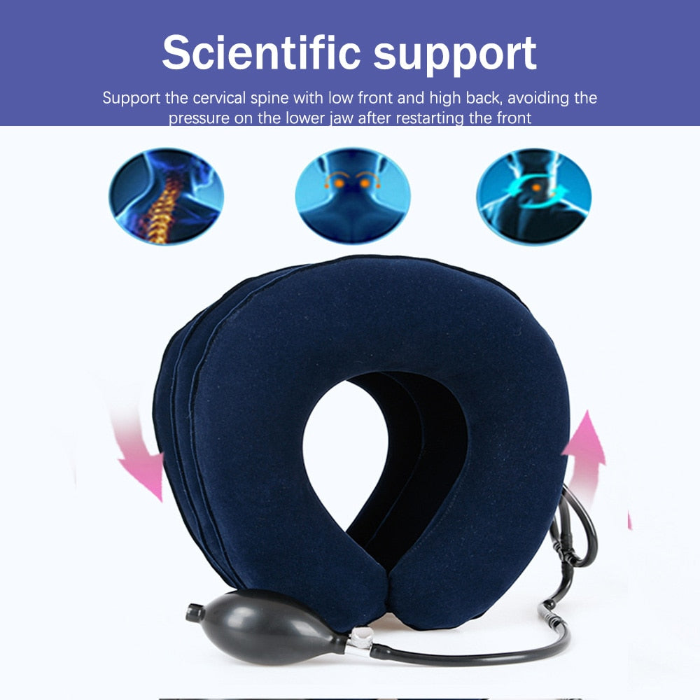 Yongrow medical Neck Traction Collar Neck Support Brace 3 Layers Cervical Relief - KiwisLove