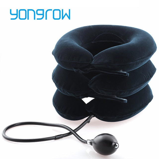 Yongrow medical Neck Traction Collar Neck Support Brace 3 Layers Cervical Relief - KiwisLove