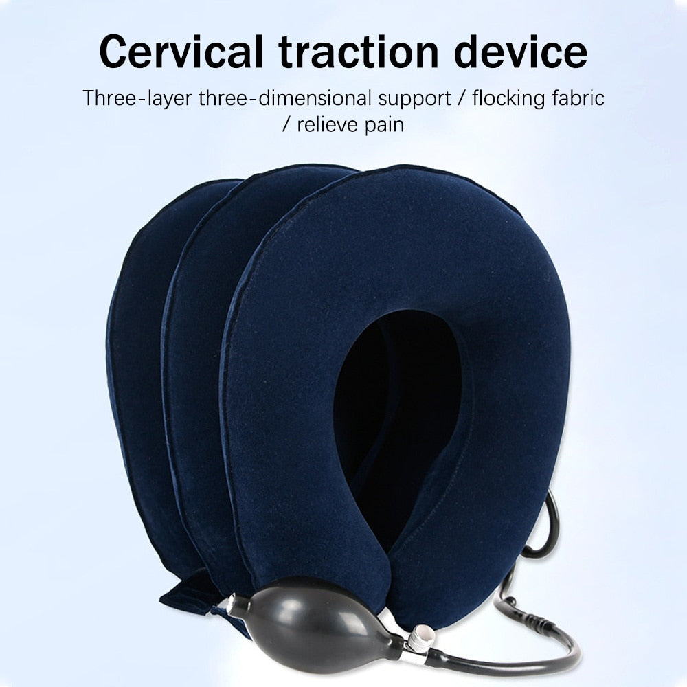 Yongrow medical Neck Traction Collar Neck Support Brace 3 Layers Cervical Relief - KiwisLove