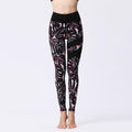 Yoga Pants Women Flower High Waist Sports Leggings Long Tights Push Up Running - KiwisLove