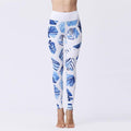 Yoga Pants Women Flower High Waist Sports Leggings Long Tights Push Up Running - KiwisLove