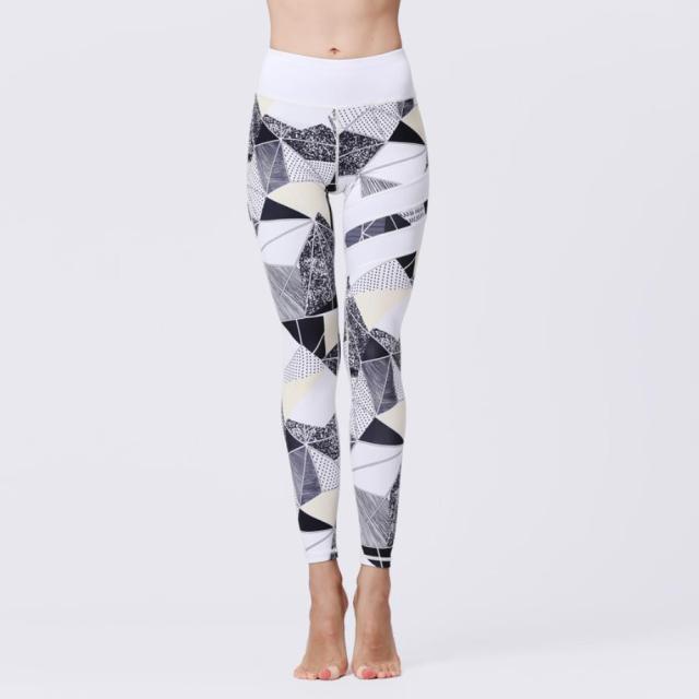 Yoga Pants Women Flower High Waist Sports Leggings Long Tights Push Up Running - KiwisLove