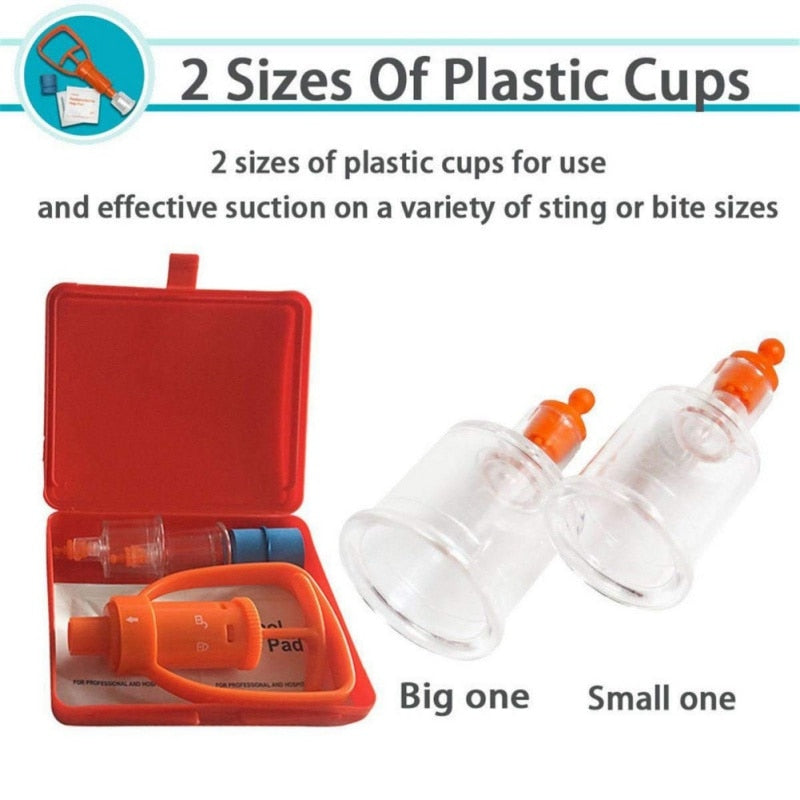 Outdoor Camping Survivor Venom Extractor Kit Safe First Aid Kit Safety Venom Protector for Snake bees Bite * - KiwisLove