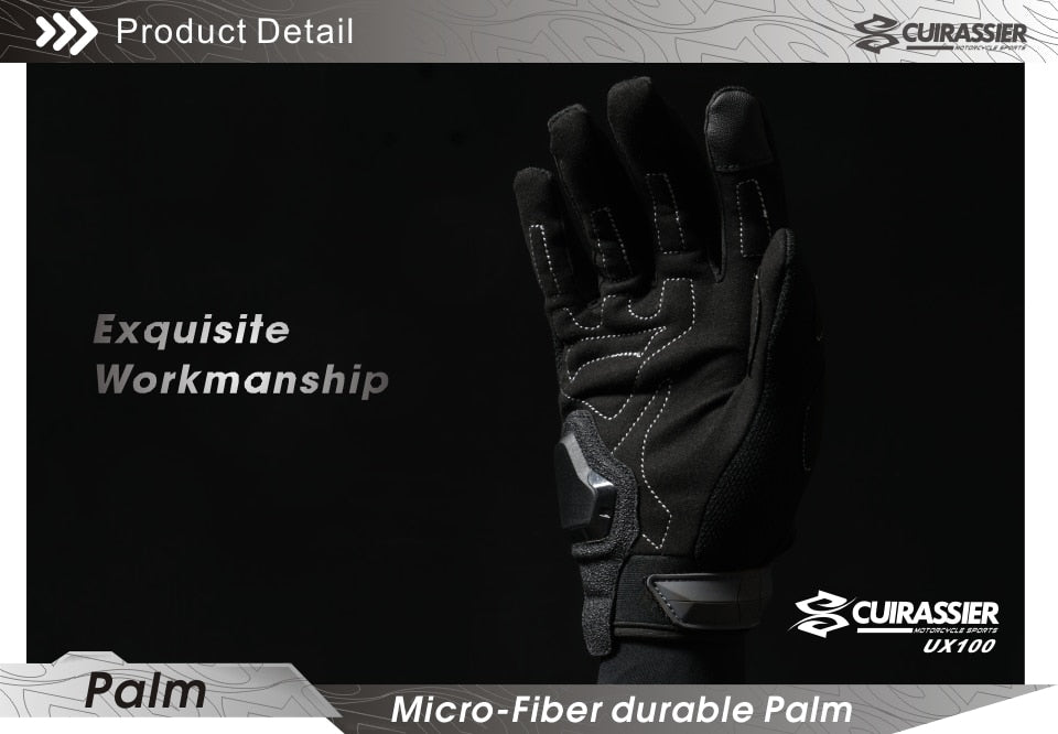 Cuirassier Summer Motorcycle Gloves Men Touch Screen Breathable Motobike Riding Moto Protective Gear Motorbike Motocross Gloves - KiwisLove