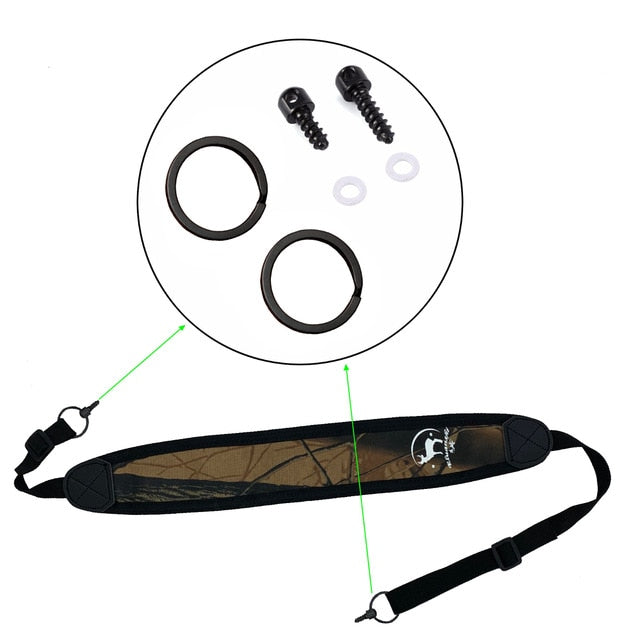 strap rifle sling adapter 2 point shoulder sling accesories wall swivel gun leather sand bag belt - KiwisLove