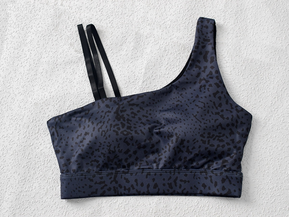 Leopard Women Yoga set Outfit High Waist Legging Sports Bras Top Gym Running - KiwisLove