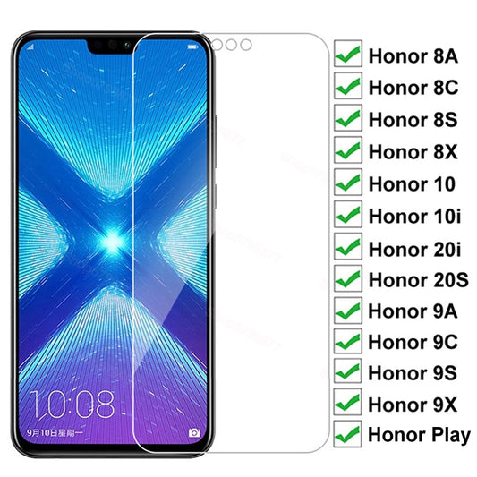 9D Protective Glass on For Huawei Honor 8X 8A 8C 8S 9A 9C 9S 9X Tempered Screen Protector Honor 10i 20i 20S Play Glass Film Case - KiwisLove