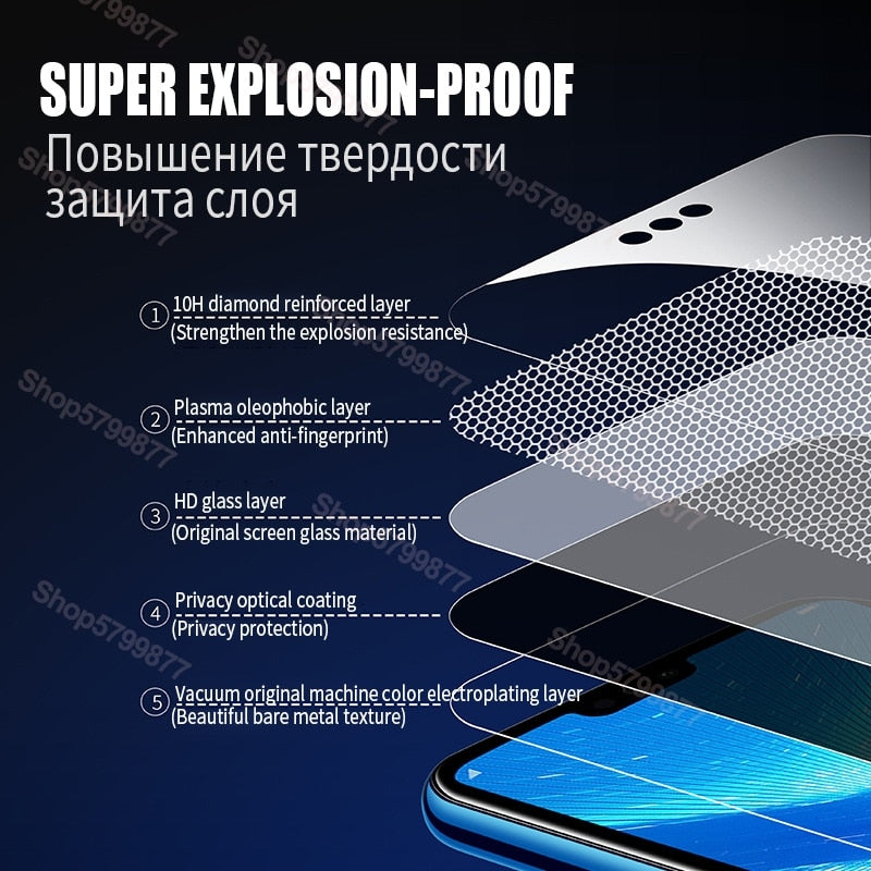 9D Protective Glass on For Huawei Honor 8X 8A 8C 8S 9A 9C 9S 9X Tempered Screen Protector Honor 10i 20i 20S Play Glass Film Case - KiwisLove