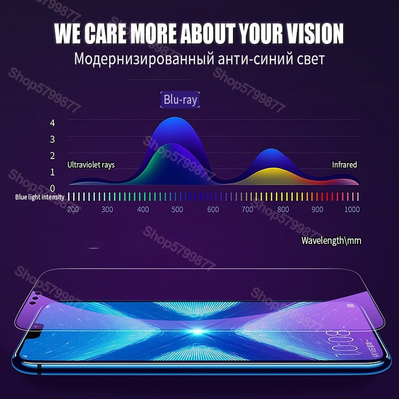 9D Protective Glass on For Huawei Honor 8X 8A 8C 8S 9A 9C 9S 9X Tempered Screen Protector Honor 10i 20i 20S Play Glass Film Case - KiwisLove