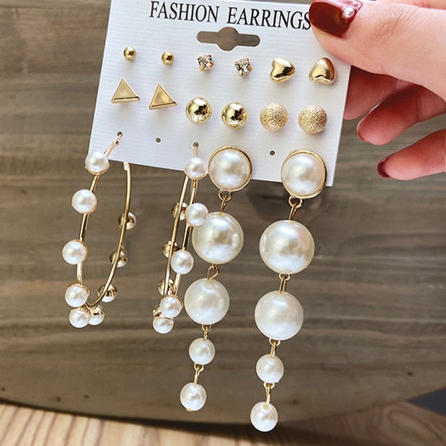 17KM Fashion Hoop Earrings Set For Women Girls - KiwisLove