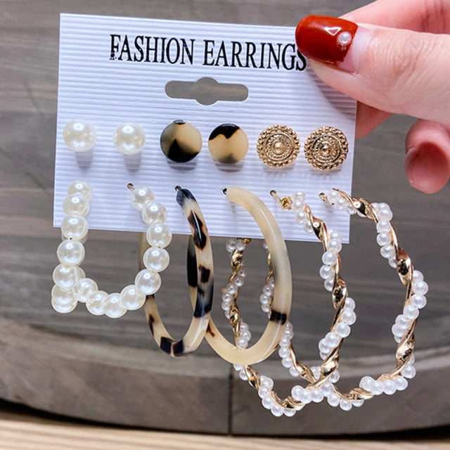 17KM Fashion Hoop Earrings Set For Women Girls - KiwisLove