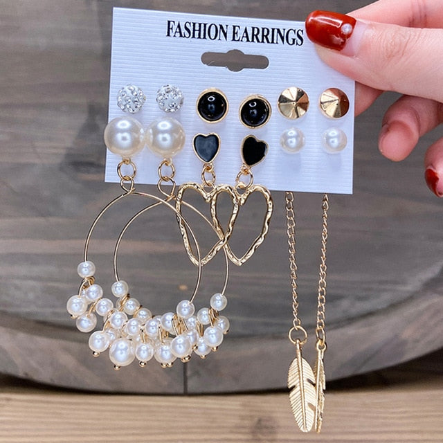 17KM Fashion Hoop Earrings Set For Women Girls - KiwisLove