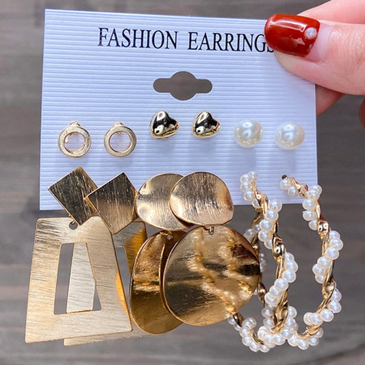 17KM Fashion Hoop Earrings Set For Women Girls - KiwisLove