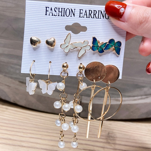 17KM Fashion Hoop Earrings Set For Women Girls - KiwisLove