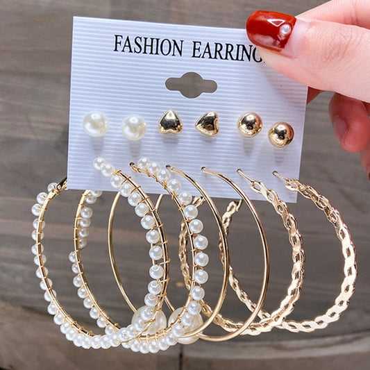 17KM Fashion Hoop Earrings Set For Women Girls - KiwisLove