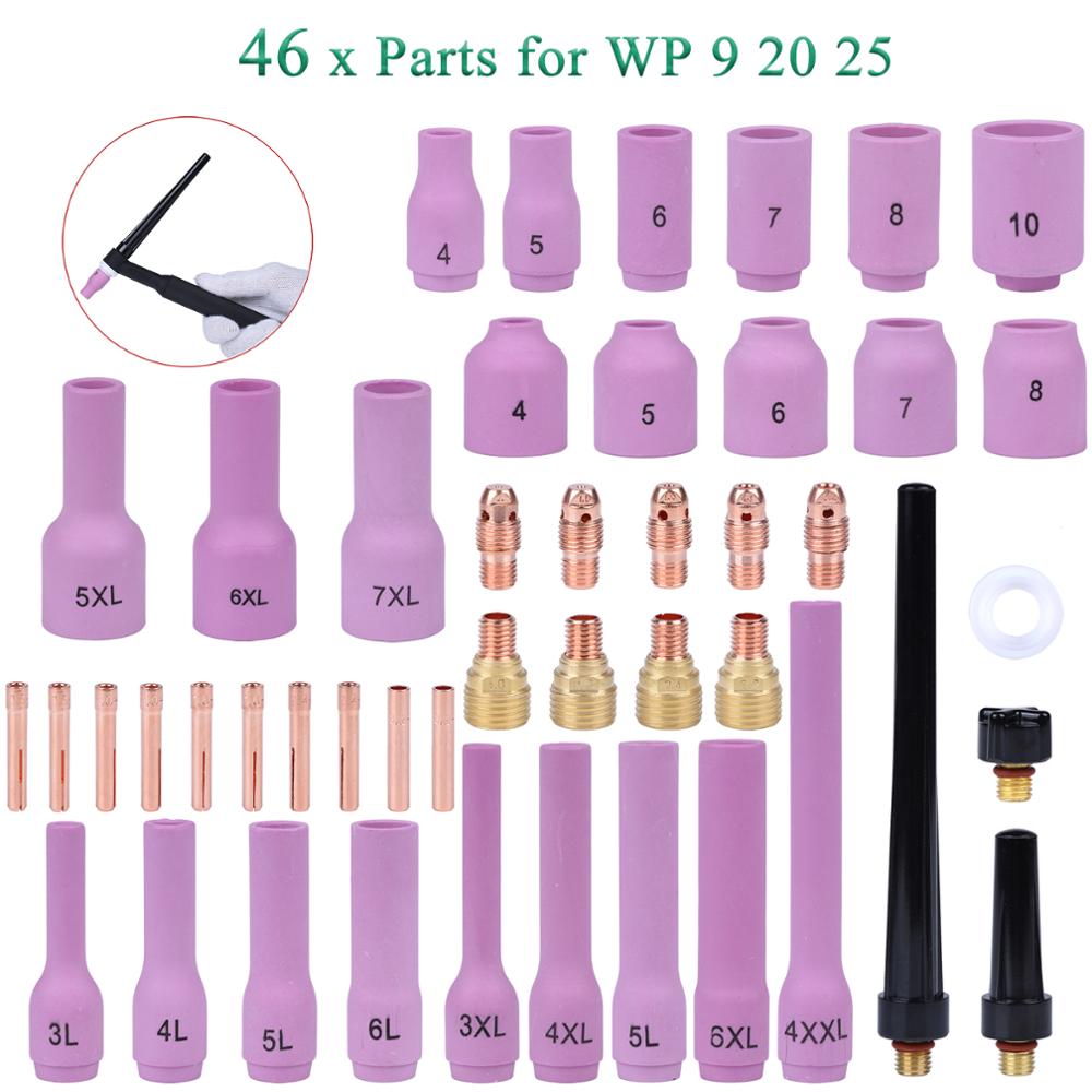 46Pcs TIG Welding Torch Stubby Gas Lens - KiwisLove