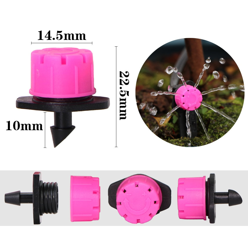 DIY Micro Drip Irrigation System 8 Hole Adjustable Flow Dripper Atomizer - KiwisLove