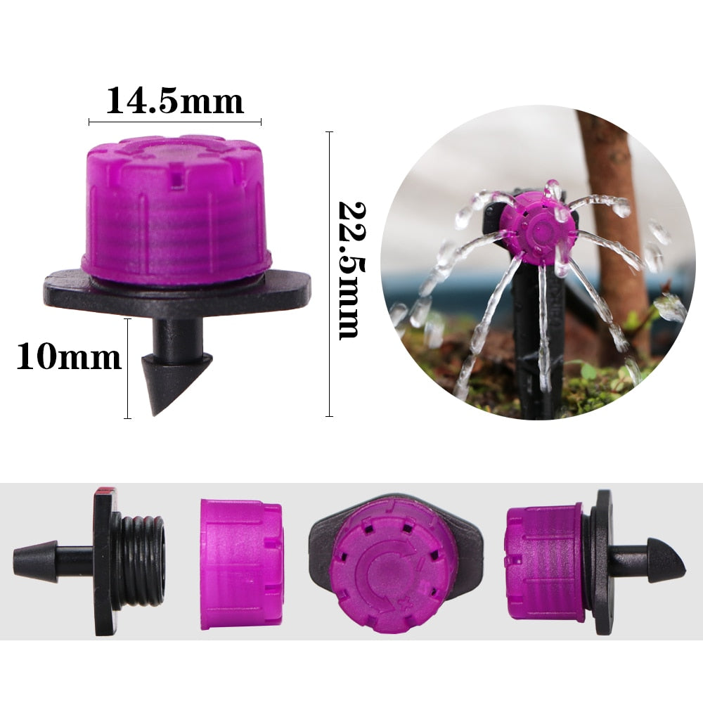 DIY Micro Drip Irrigation System 8 Hole Adjustable Flow Dripper Atomizer - KiwisLove
