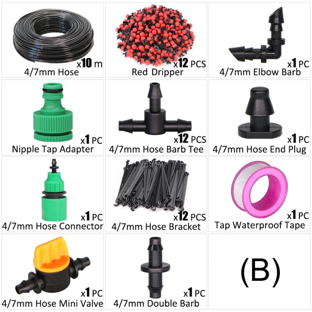 DIY Micro Drip Irrigation System 8 Hole Adjustable Flow Dripper Atomizer - KiwisLove