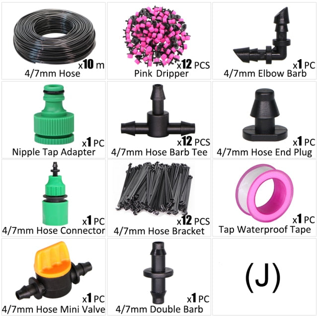 DIY Micro Drip Irrigation System 8 Hole Adjustable Flow Dripper Atomizer - KiwisLove