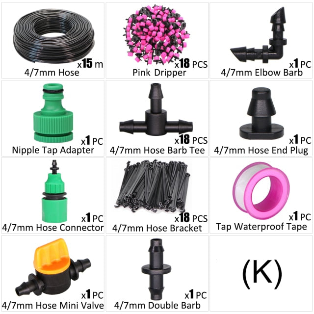 DIY Micro Drip Irrigation System 8 Hole Adjustable Flow Dripper Atomizer - KiwisLove