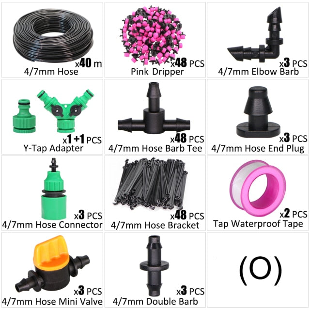 DIY Micro Drip Irrigation System 8 Hole Adjustable Flow Dripper Atomizer - KiwisLove