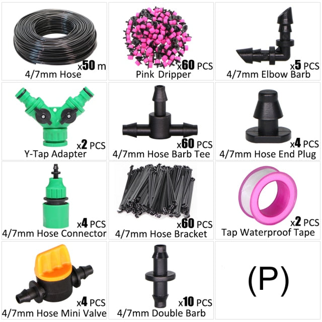 DIY Micro Drip Irrigation System 8 Hole Adjustable Flow Dripper Atomizer - KiwisLove
