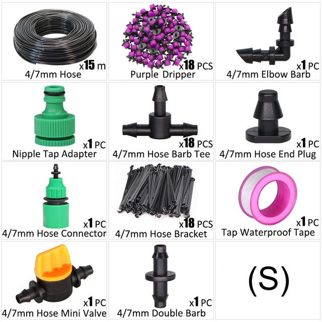DIY Micro Drip Irrigation System 8 Hole Adjustable Flow Dripper Atomizer - KiwisLove