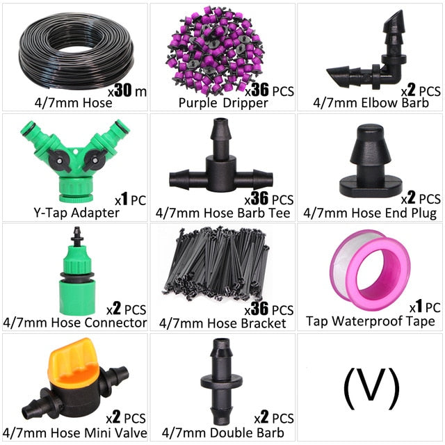 DIY Micro Drip Irrigation System 8 Hole Adjustable Flow Dripper Atomizer - KiwisLove
