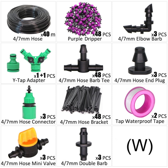 DIY Micro Drip Irrigation System 8 Hole Adjustable Flow Dripper Atomizer - KiwisLove