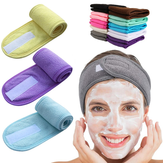 Adjustable Wide Hairband Yoga Spa Bath Shower Makeup Wash Face Headband - KiwisLove
