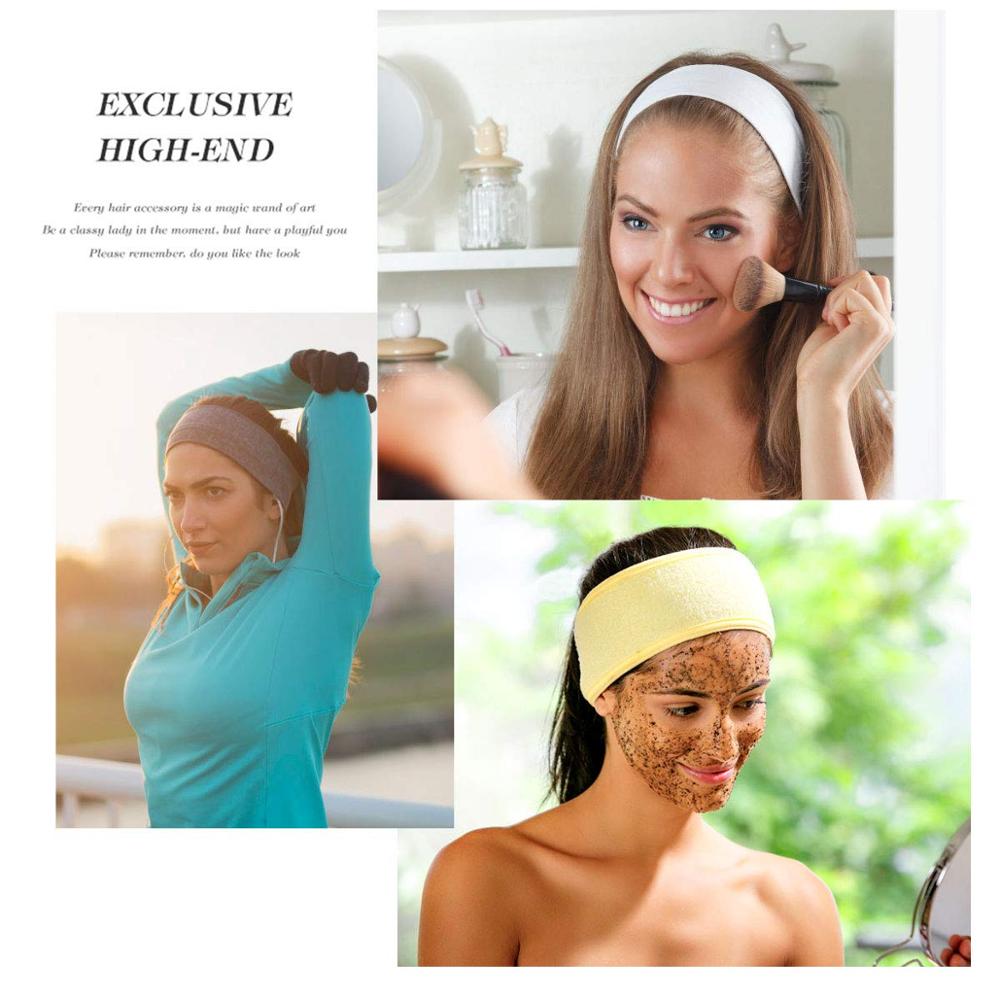 Adjustable Wide Hairband Yoga Spa Bath Shower Makeup Wash Face Headband - KiwisLove