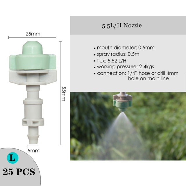Irrigation Dripper Sprinkler Garden Micro Spray Rotating Nozzle - KiwisLove