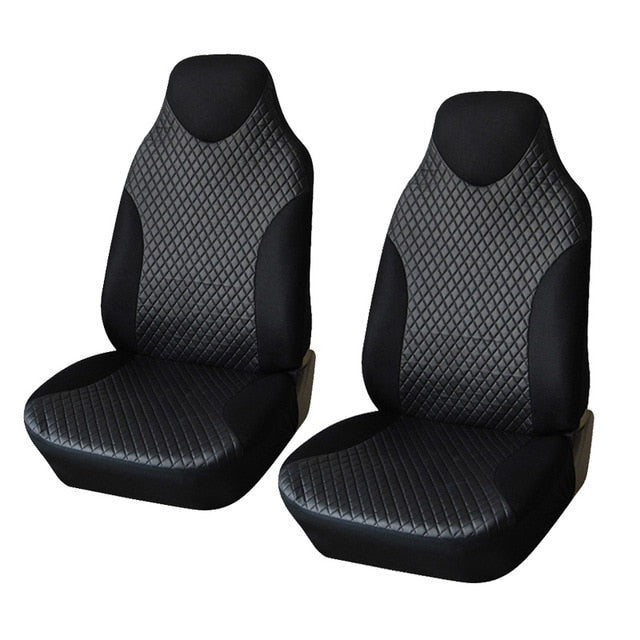 PU Front Seat Covers High Back Bucket Seat Cover Fit Most Cars, Trucks, SUVS, 2 PCS Auto Seat Covers - KiwisLove