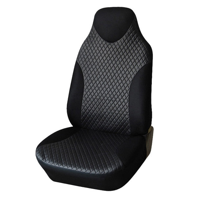 PU Front Seat Covers High Back Bucket Seat Cover Fit Most Cars, Trucks, SUVS, 2 PCS Auto Seat Covers - KiwisLove