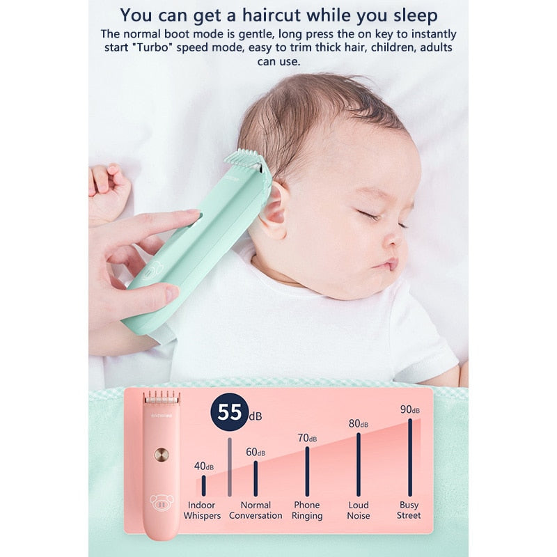 ENCHEN YOYO Hair Clipper For Baby Kids Ultra Quiet Cordless Rechargeable - KiwisLove