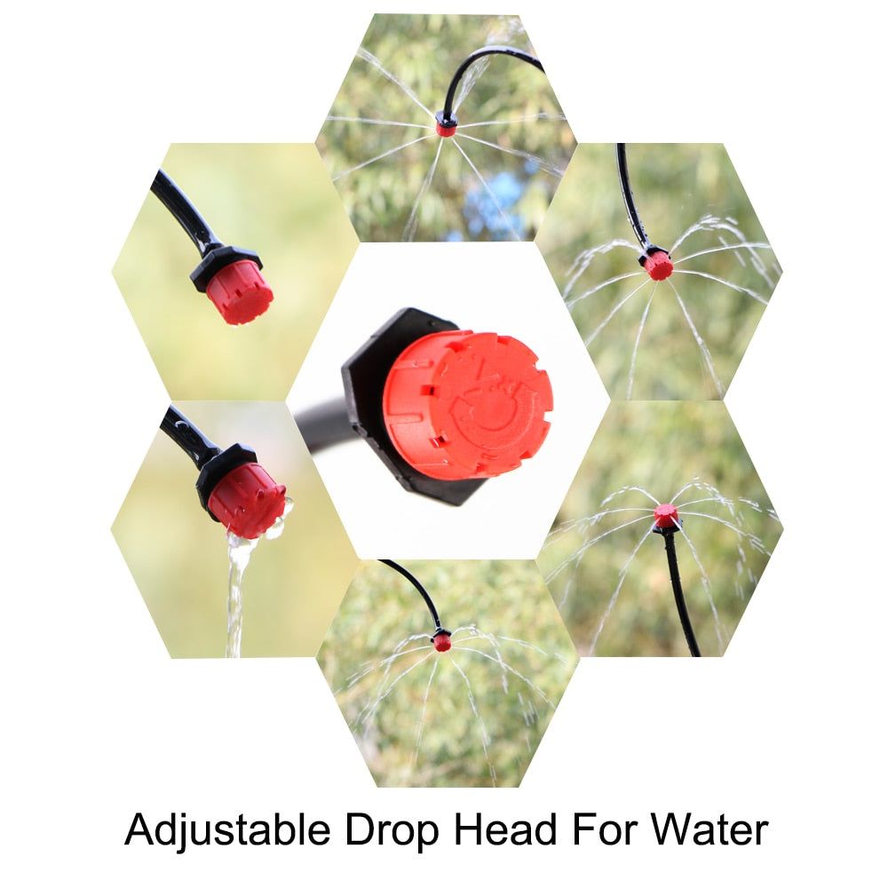 15M 1/4'' Hose DIY Drip Irrigation System Portable Misting Watering Kit - KiwisLove