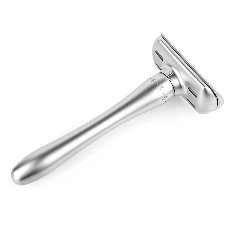 QShave Adjustable Safety Razor with Magnetic Cover 1 Razor 1 Blade Disposal Case & 5 blades - KiwisLove