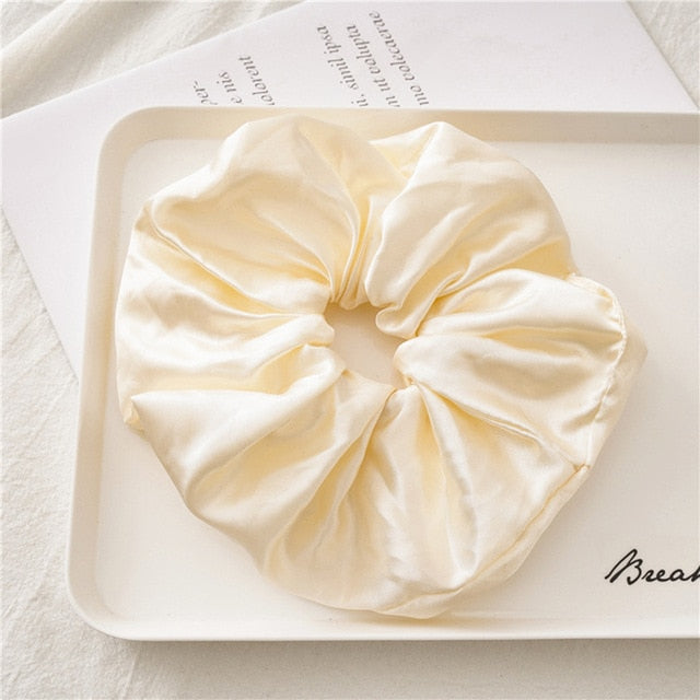 Scrunchies Big Rubber Hair Ties Elastic Hair Bands Girs Ponytail Holder - KiwisLove