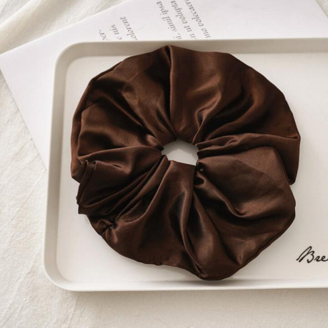 Scrunchies Big Rubber Hair Ties Elastic Hair Bands Girs Ponytail Holder - KiwisLove