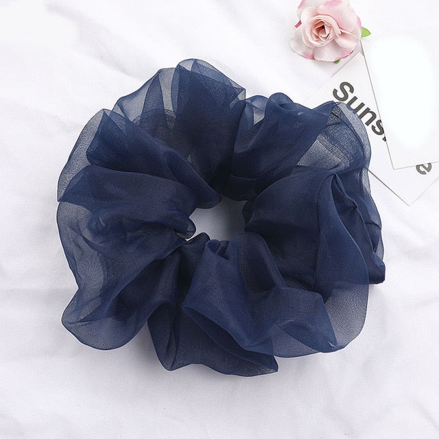 Scrunchies Big Rubber Hair Ties Elastic Hair Bands Girs Ponytail Holder - KiwisLove